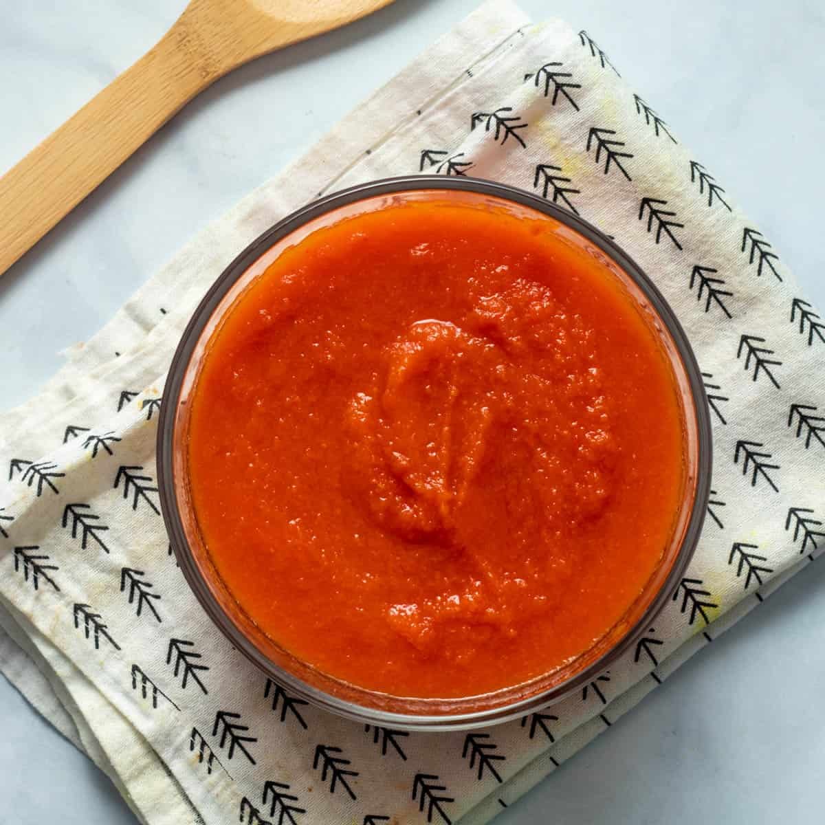 Bowl of African red pepper sauce