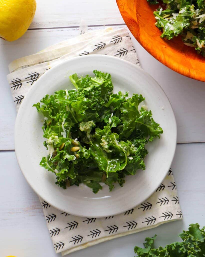 Plate of Best Kale Salad