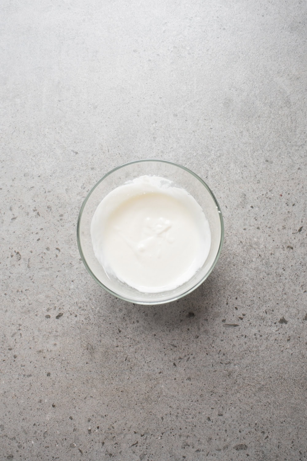 An overhead image of the Greek yogurt lime crema.