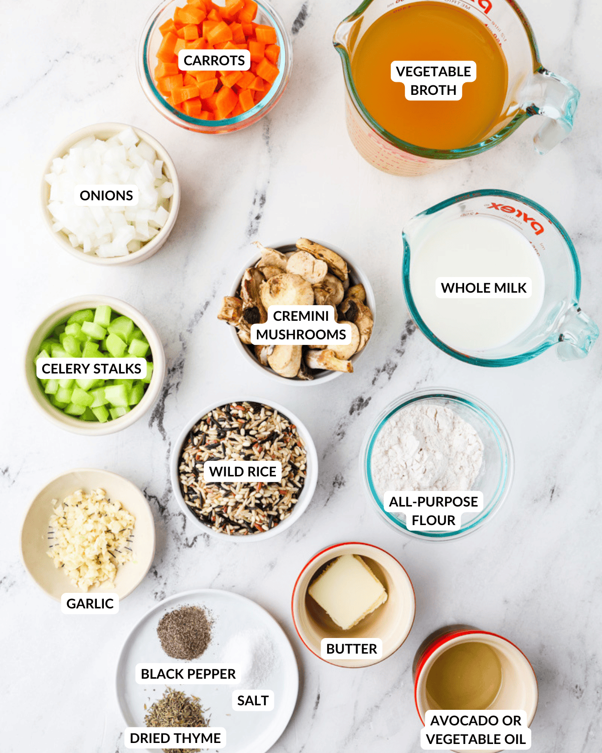 Creamy wild rice soup with mushrooms, carrots, and a silky roux-based broth. Cozy, hearty, and ready in about an hour. Perfect for chilly nights and meal prep.