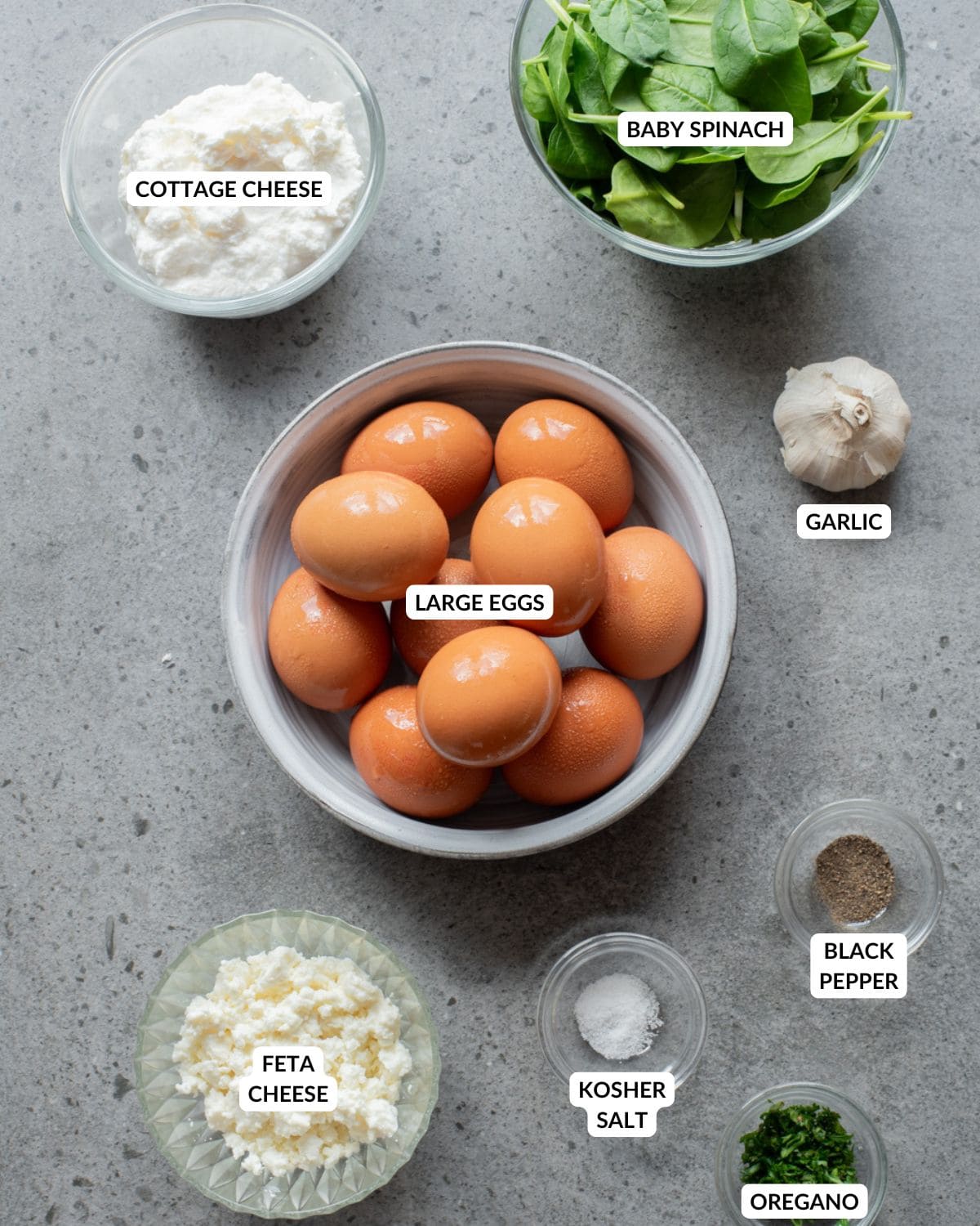 Egg muffins with cottage cheese, spinach, and feta for a healthy breakfast.