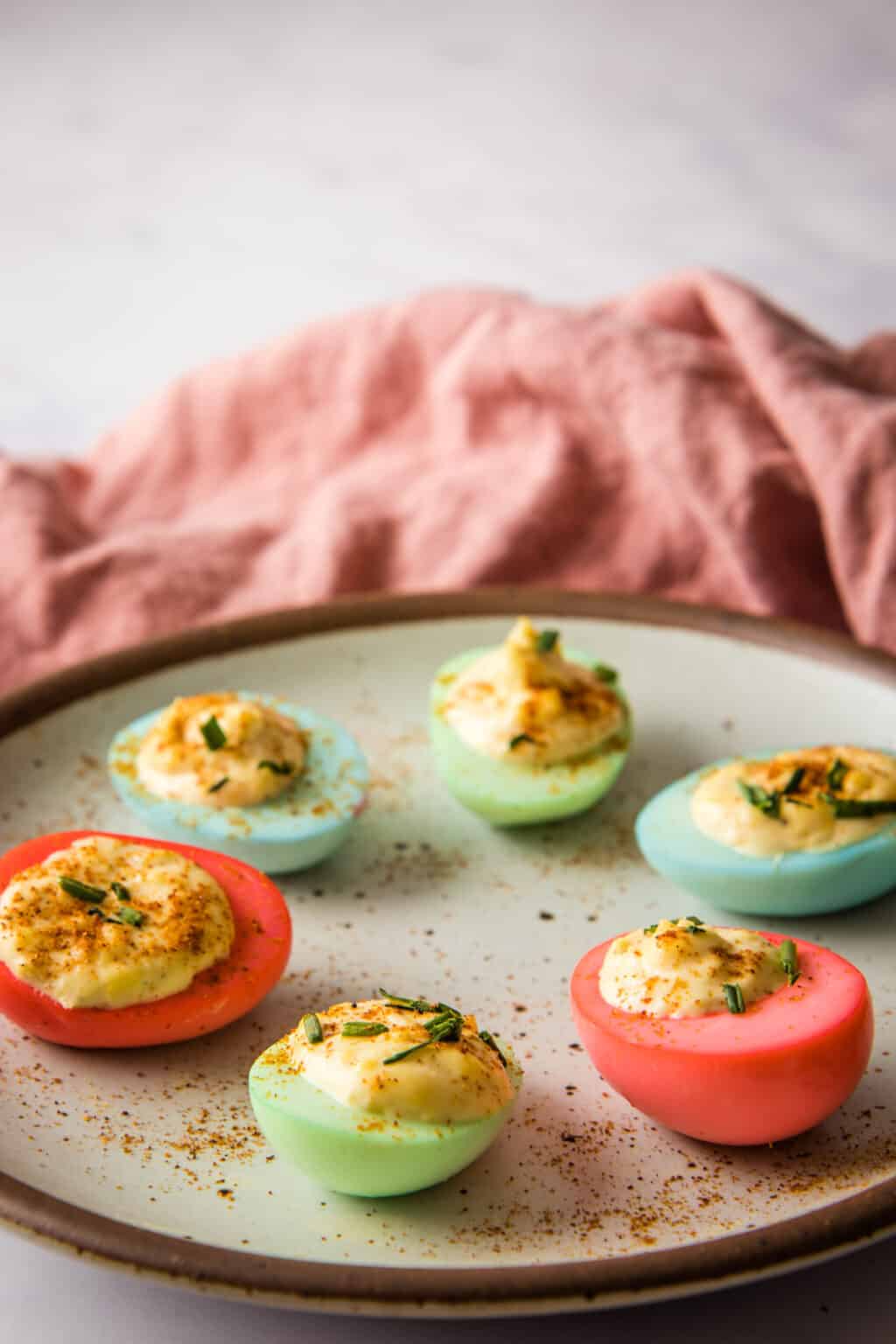 Easter Deviled Eggs (Colored Deviled Eggs) - Urban Farmie