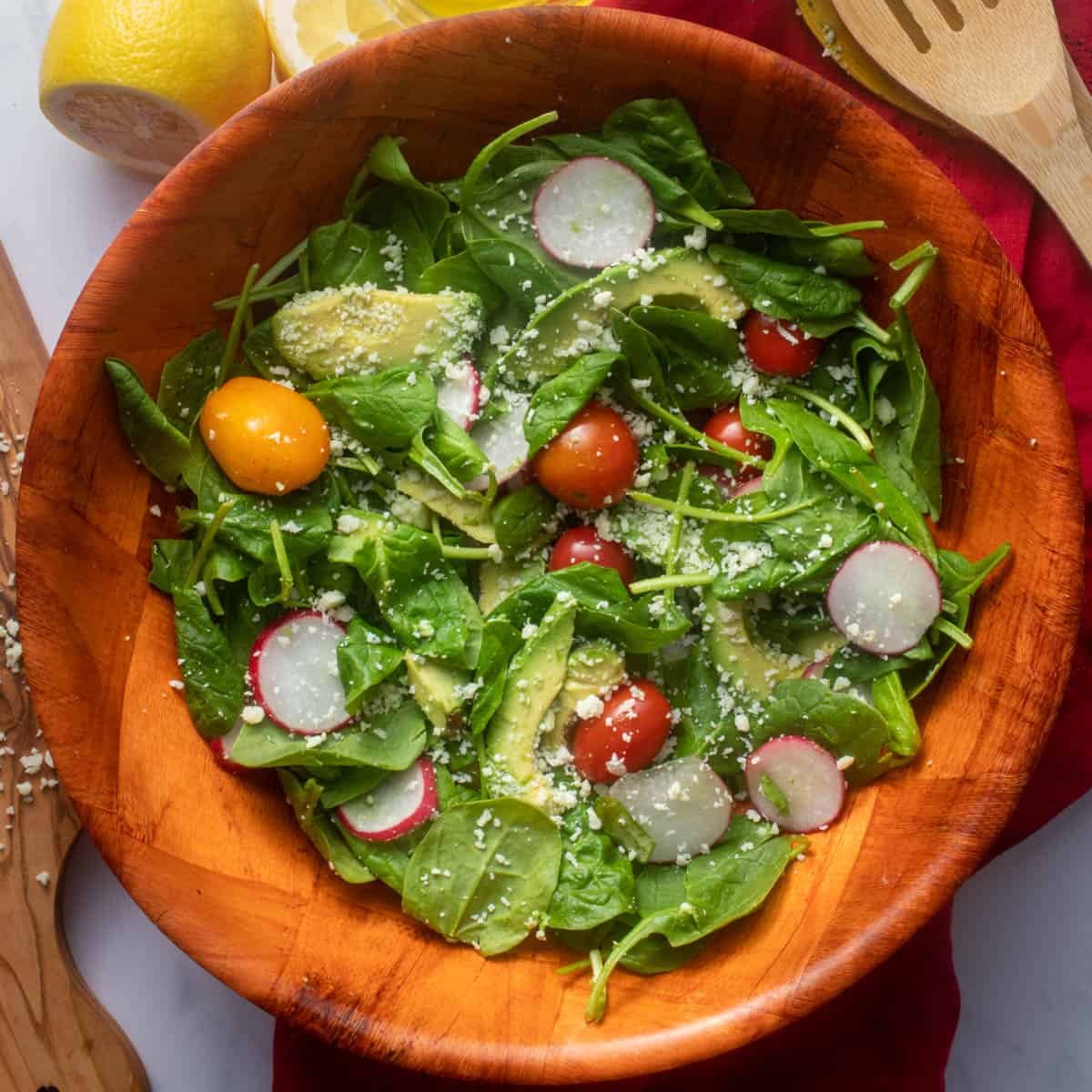 Salad bowl with summer salad