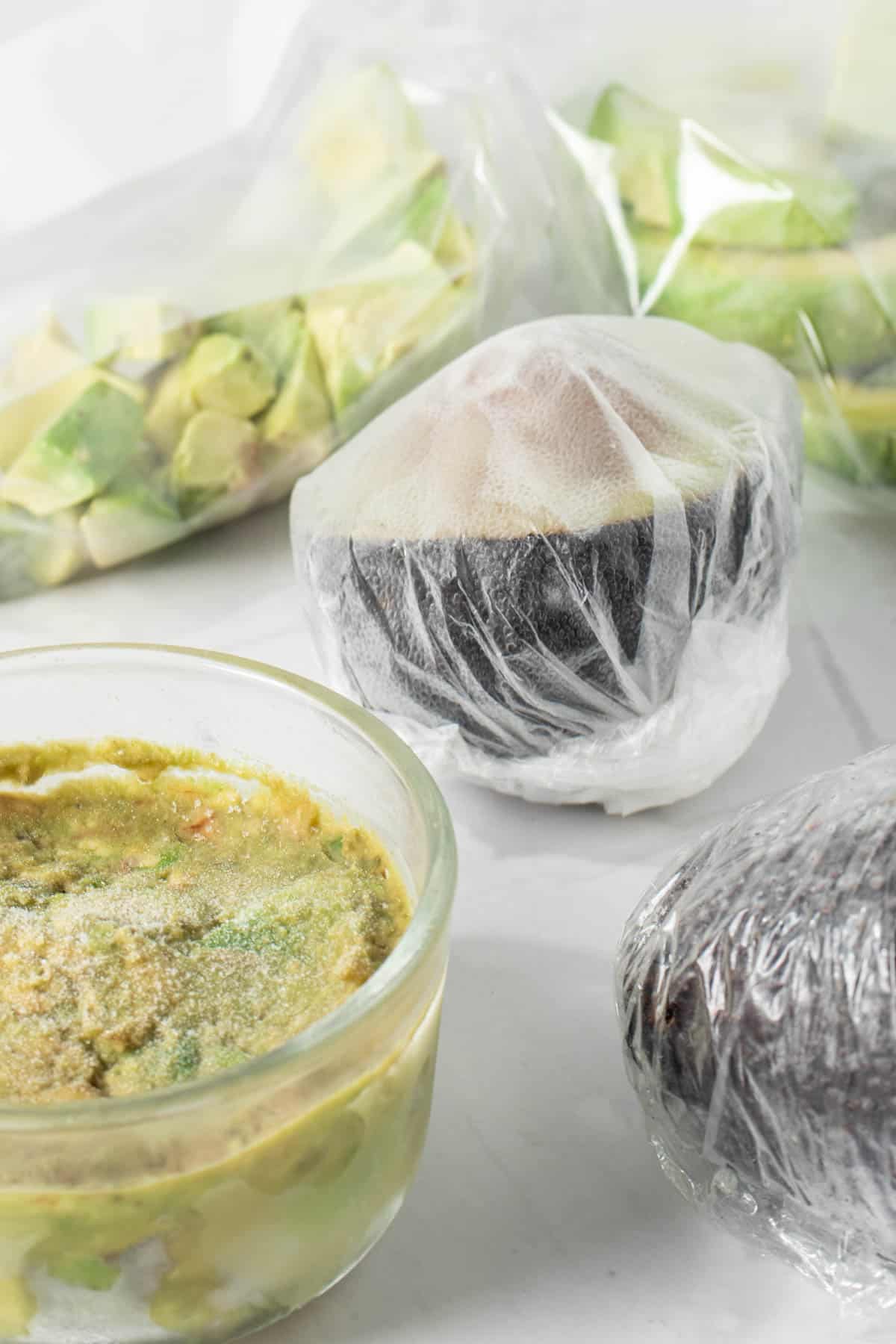 Image showing frozen avocados using various methods