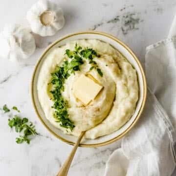 Close up of Instant Pot mashed potatoes