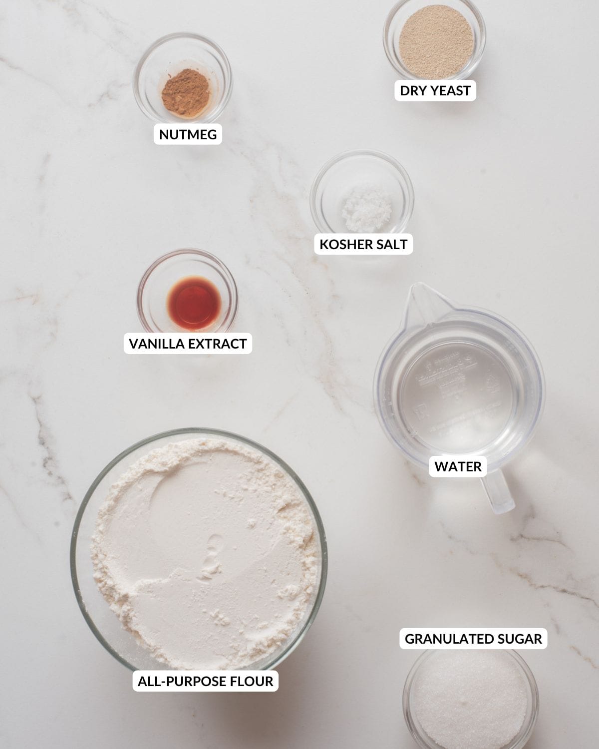 Ingredients for Nigerian puff puff.