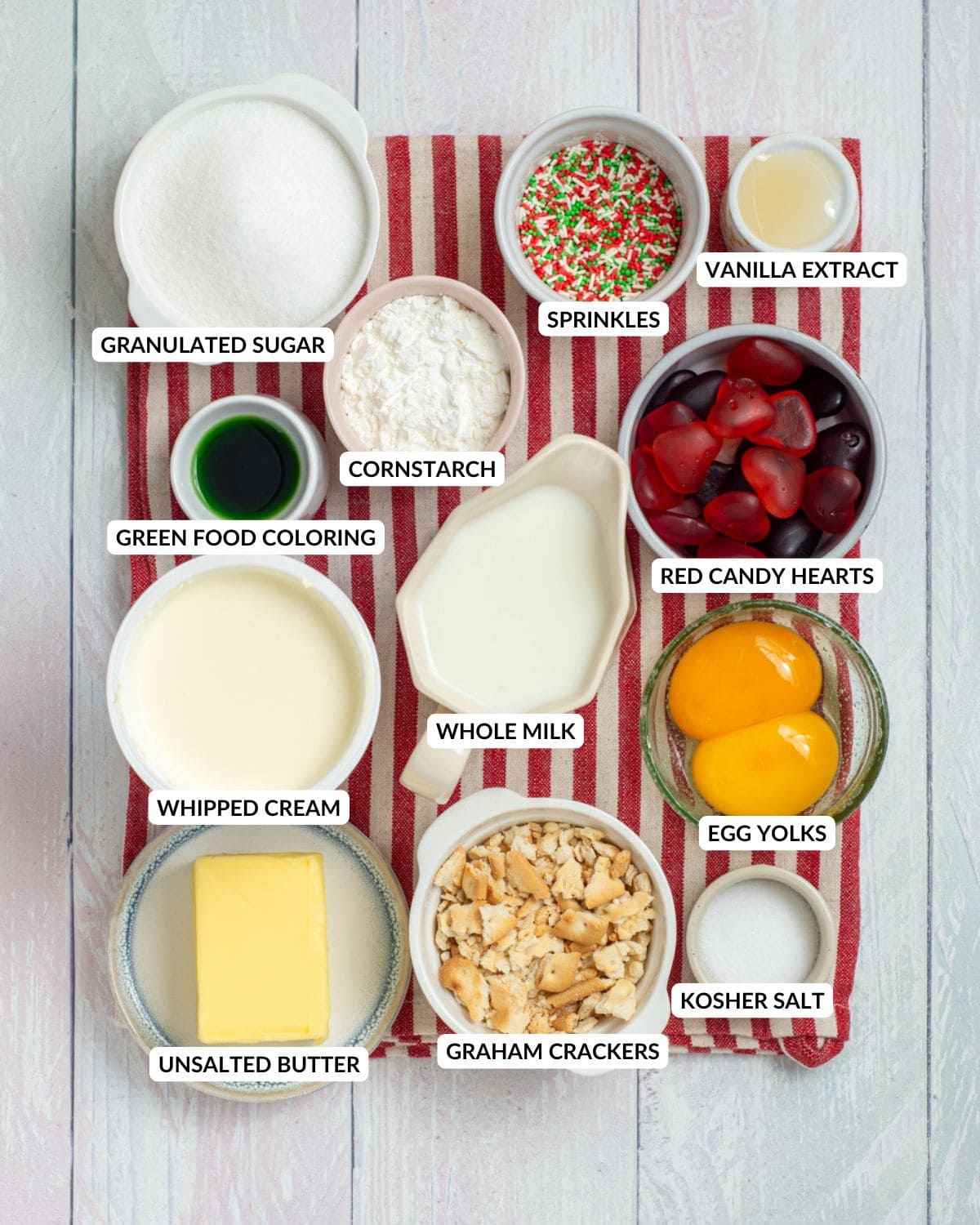 Ingredients for Grinch Who Pudding.