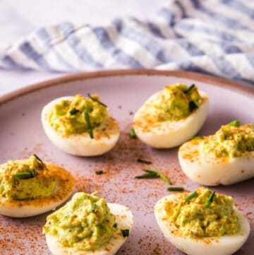 Avocado Deviled Eggs - Featured Image Vertical