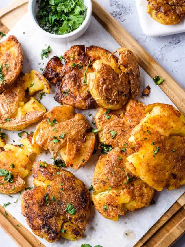 The BEST No Boil Smashed Potatoes!